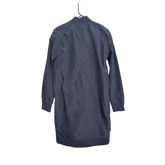 Avec Les Filles Longline Navy Rain Coat Windbreaker Jacket Size Small NWT - Picture 4 of 7